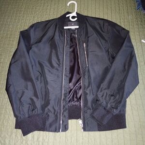 H&M mens bomber jacket, black, size small